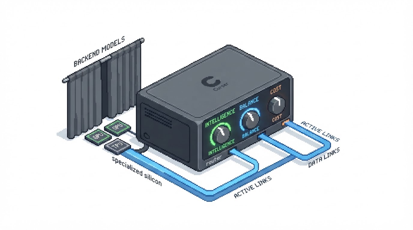 A model router with three optimization modes and hidden model chips