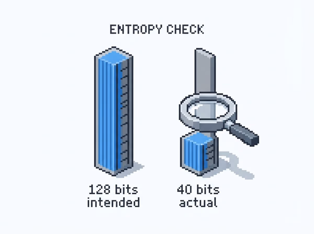 A comparison of intended versus actual seed entropy