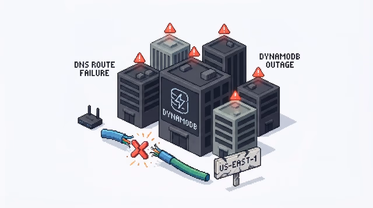 AWS US-EAST-1 region going dark with DynamoDB at the center