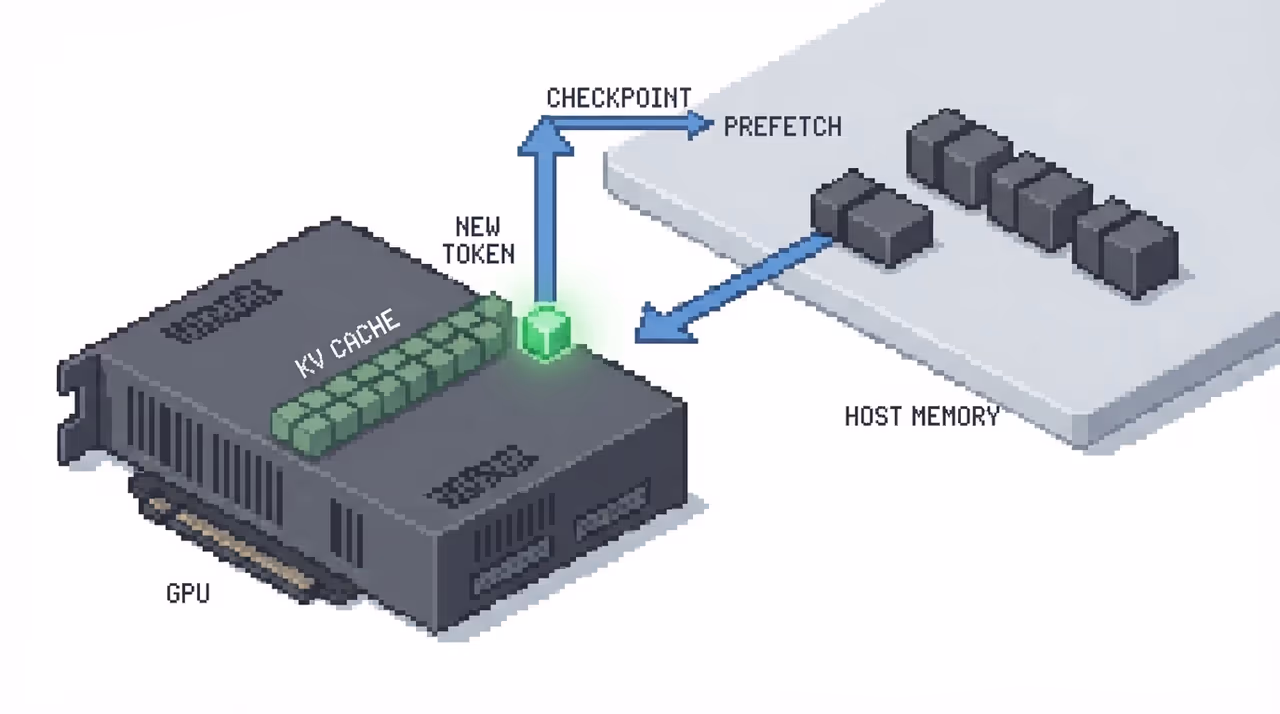 ConServe's three mechanisms feeding into a shared GPU