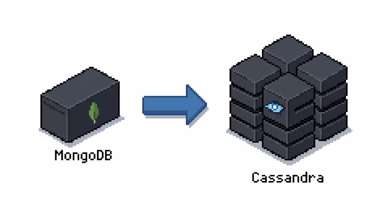 A single MongoDB database outgrown and migrated to a larger Cassandra cluster