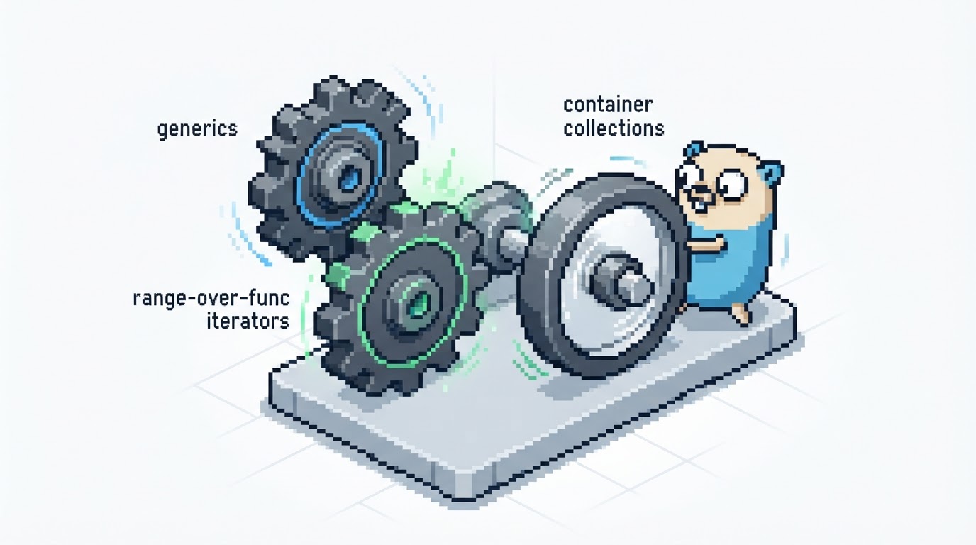 Generics and iterators as two gears enabling new collections