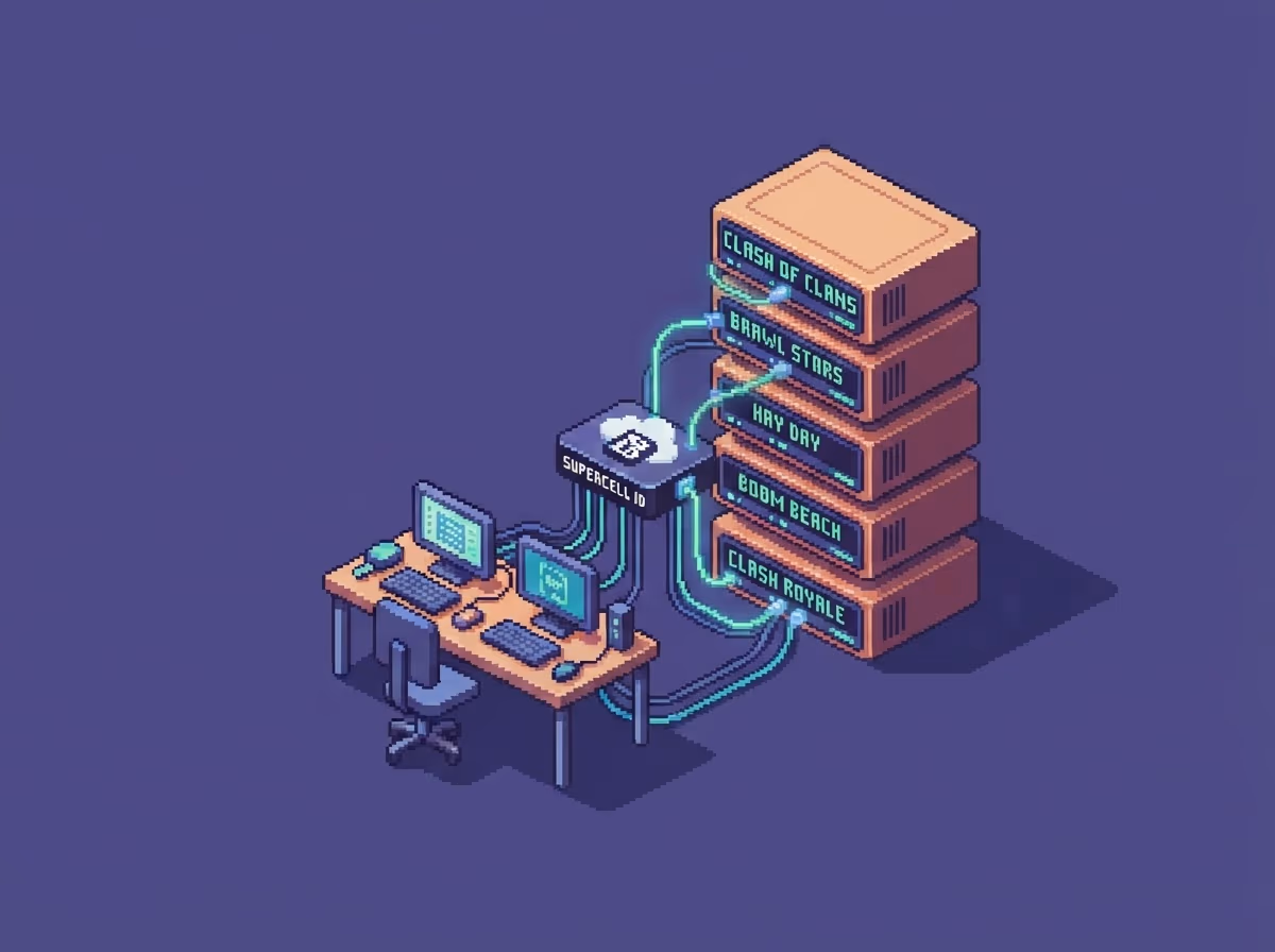 A two-person team connected to five large game backends through one central service