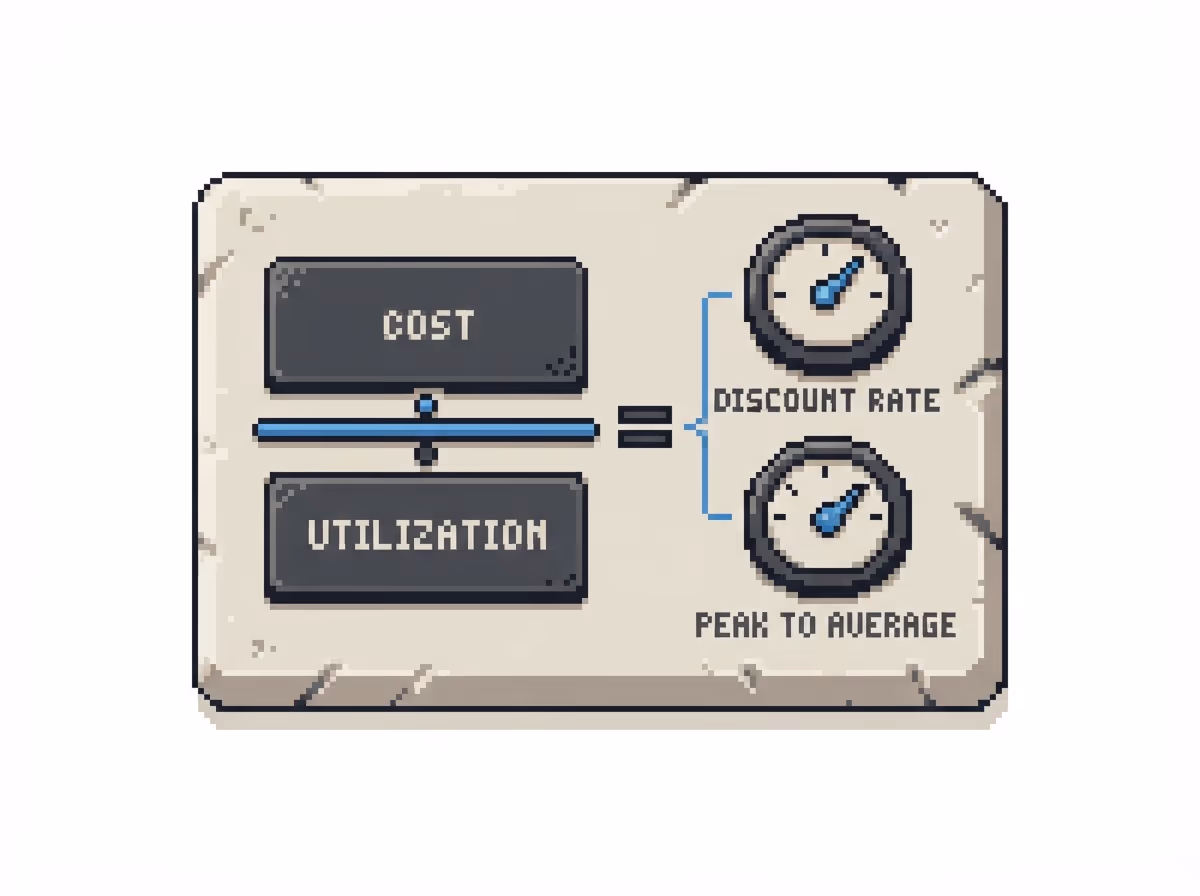 A cost ratio reducing to two dials