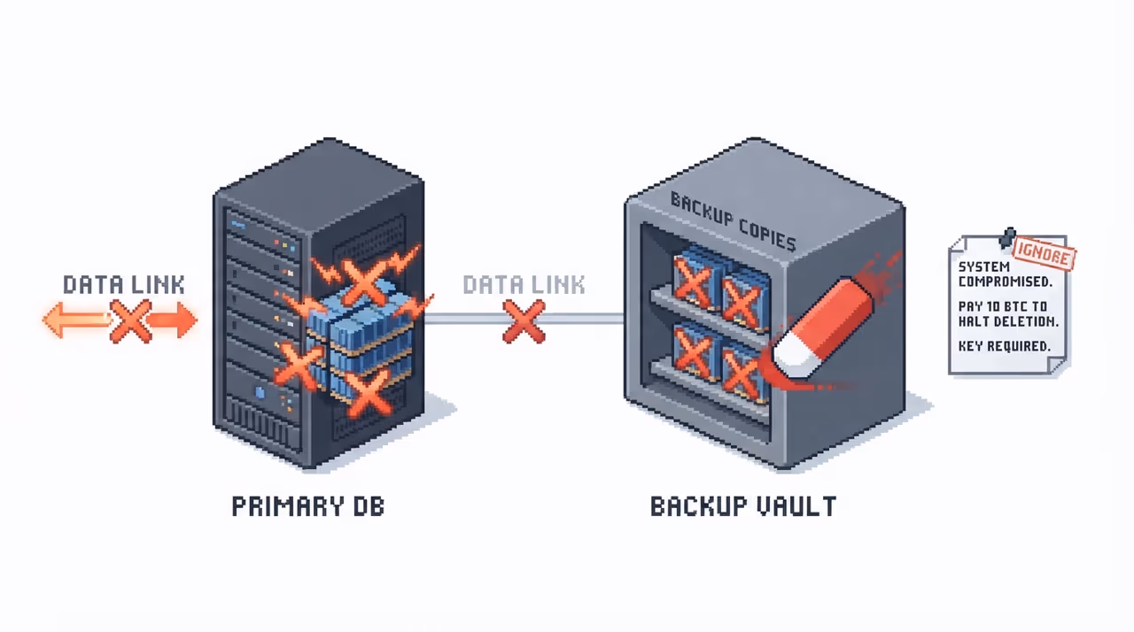 Live database and backups both being wiped after a failed extortion attempt