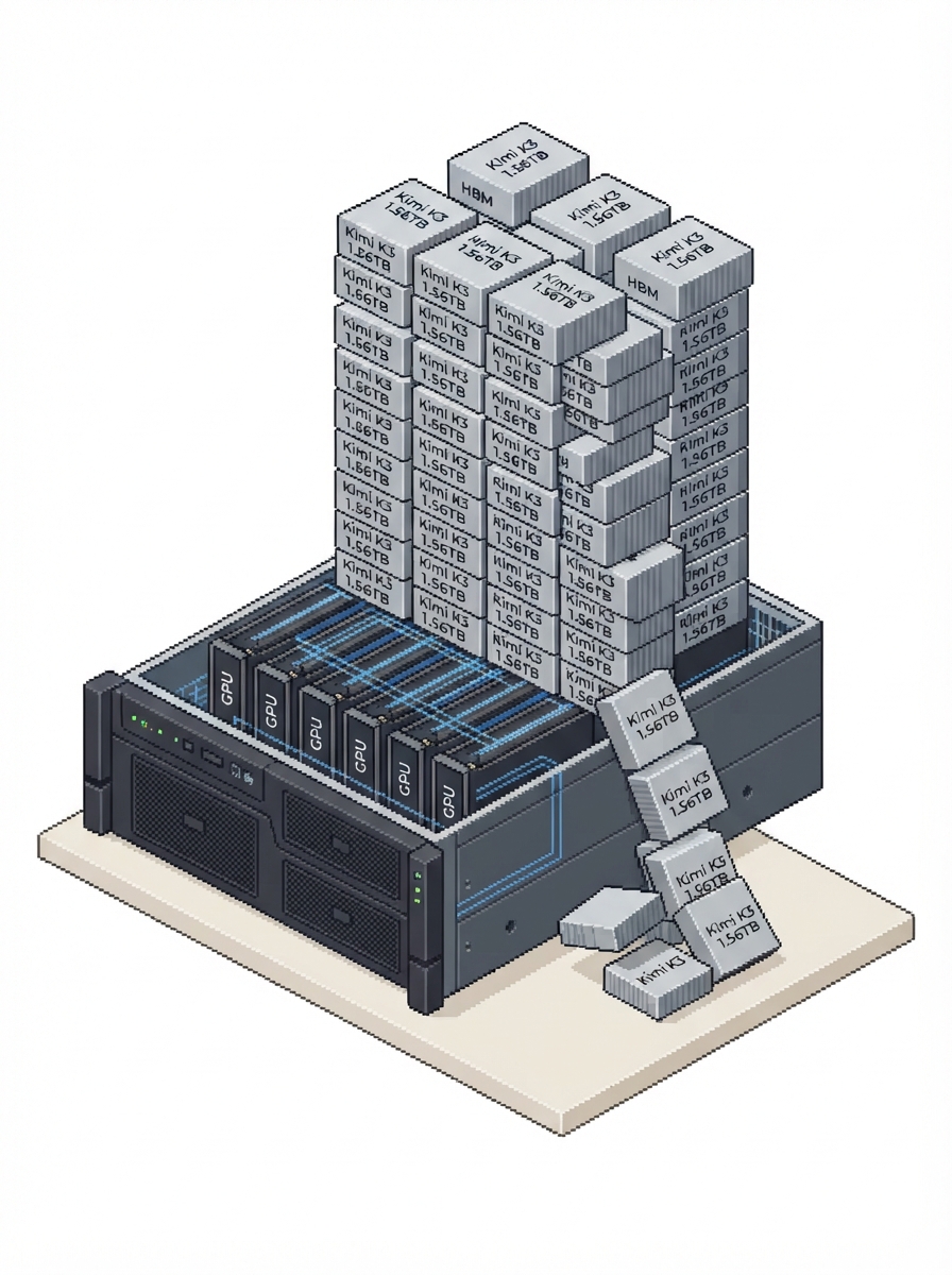 Kimi K3's checkpoint overflowing a single GPU node