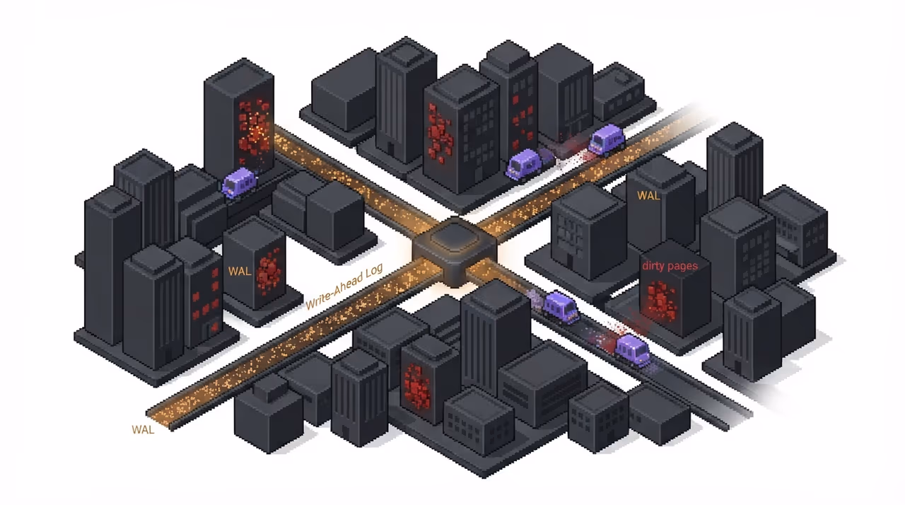 A dark matte city where only meaningful elements glow in neon