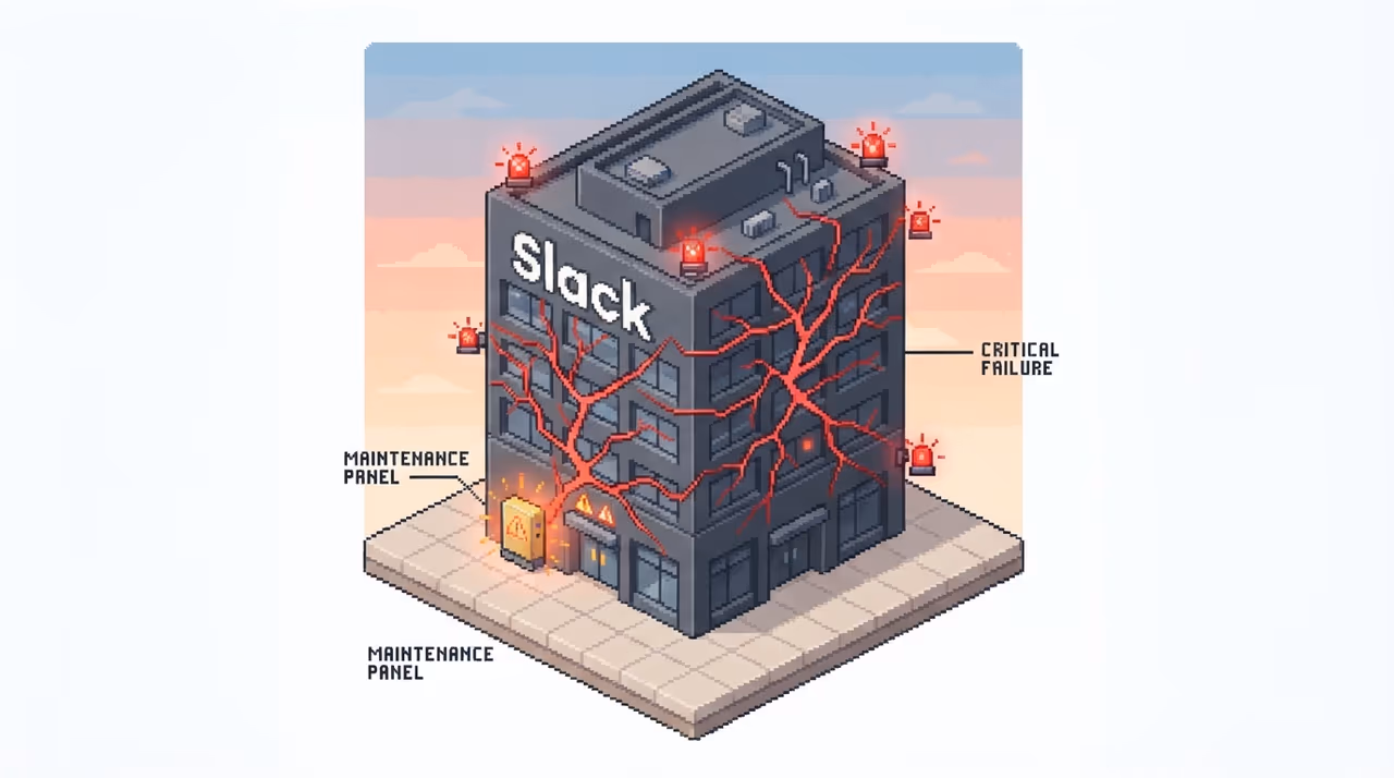 Slack systems tipping into failure from one small change