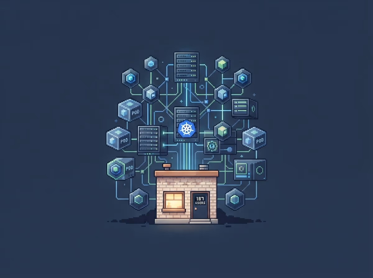 A small office overwhelmed by a massive Kubernetes cluster