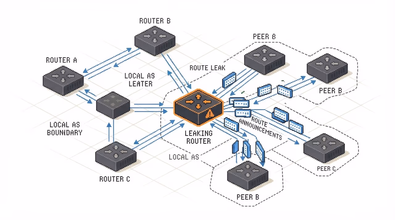 BGP network with one router leaking routes to unintended peers